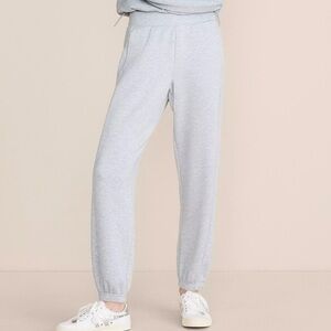 LOFT Lou & Grey Scubasoft Heathered Pebble Gray Joggers Sweatpants NWT Size XS